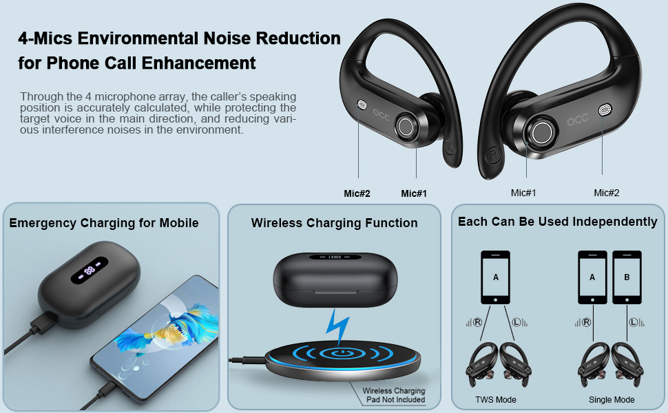 occiam Wireless Earbuds 