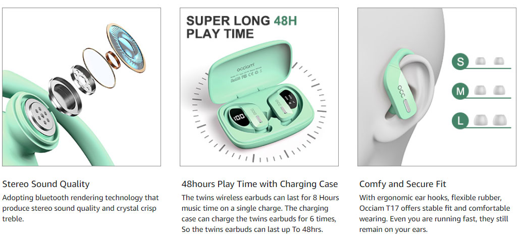 Wireless Earbuds occiam Bluetooth 